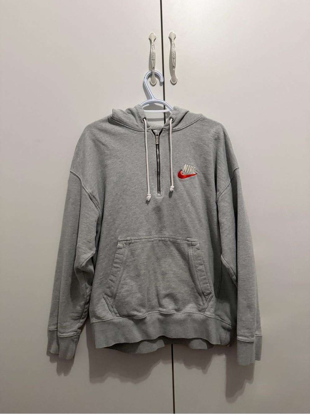 Nike Grey Hooded Quarter Zip